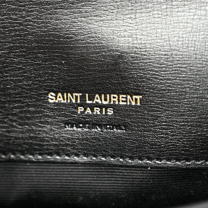 Grained Calfskin Monogram Phone Holder Crossbody Black