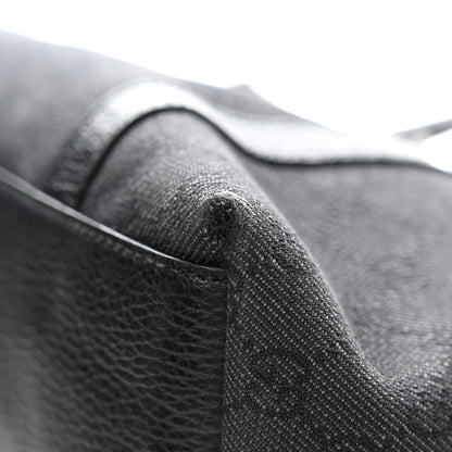 Nylon Monogram Medium GG Charm Dome Satchel Black