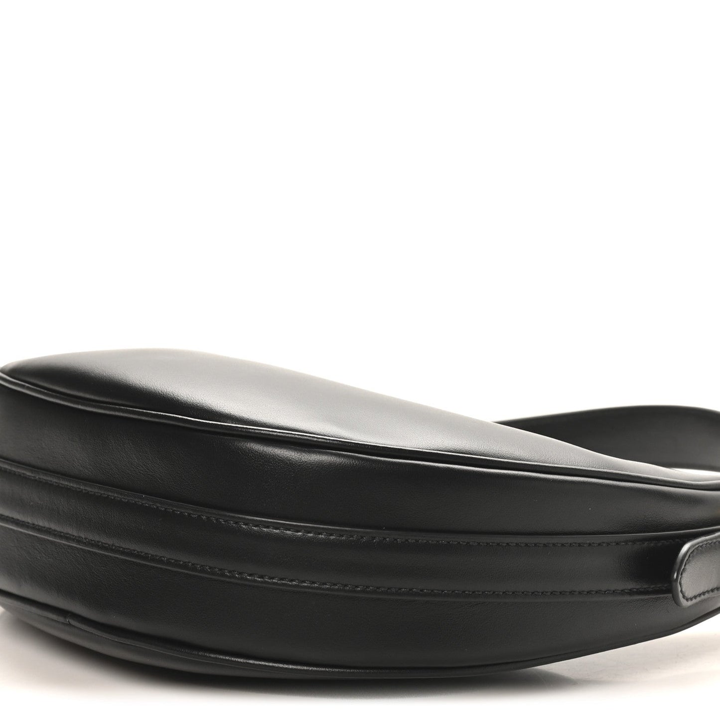 Soft Calfskin Arque Shoulder Bag Black