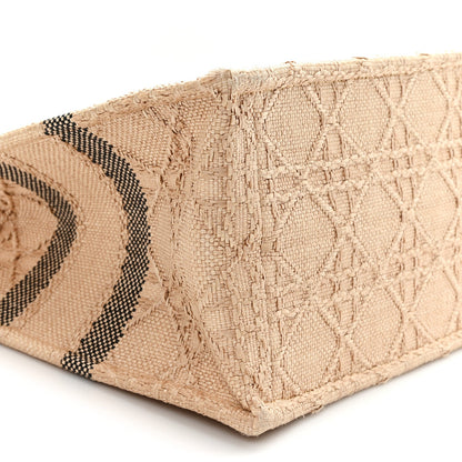 Raffia Cannage Medium Book Tote Natural