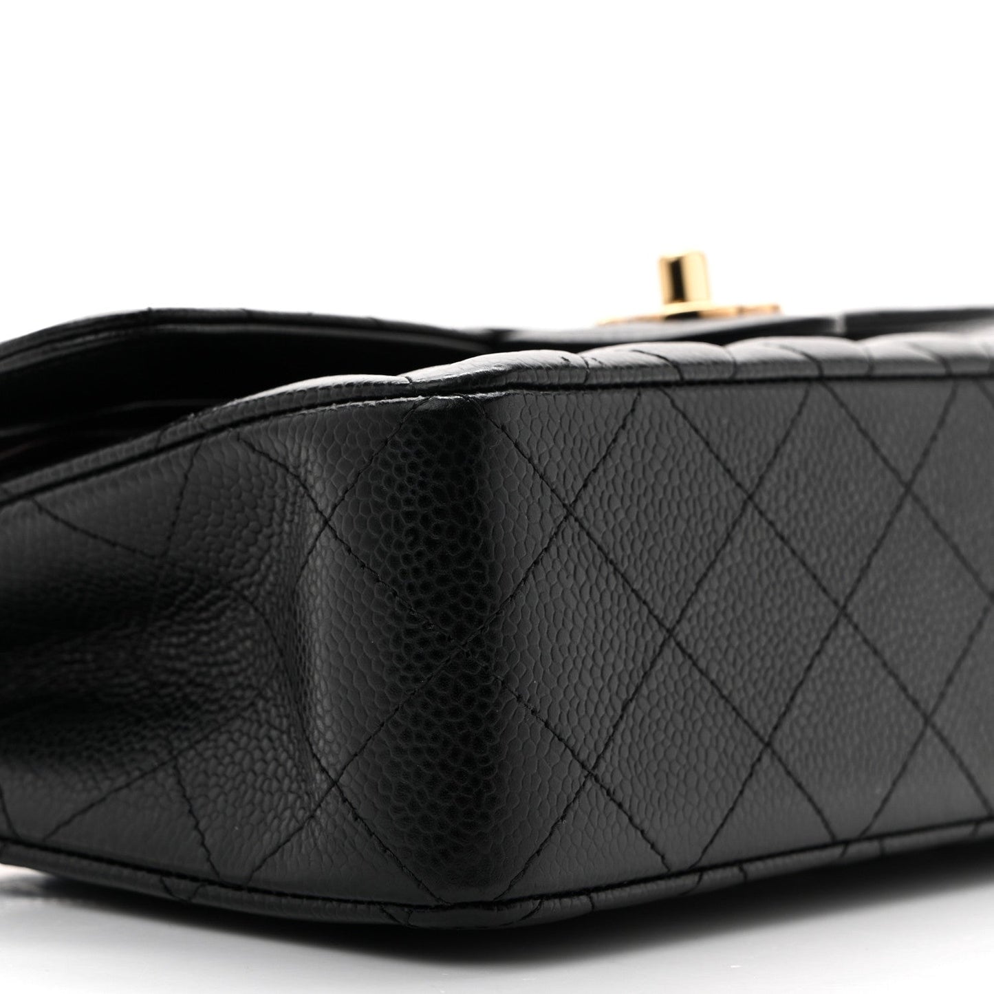 Caviar Quilted Small Double Flap Black