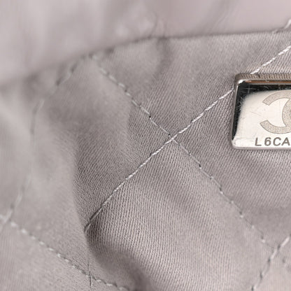 Shiny Calfskin Quilted Chanel 22 Grey