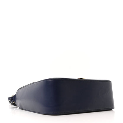 Calfskin Gancini Lock Flap Crossbody Navy