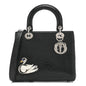 Ceramic Effect Deerskin Jeweled Swan Lady Dior Black