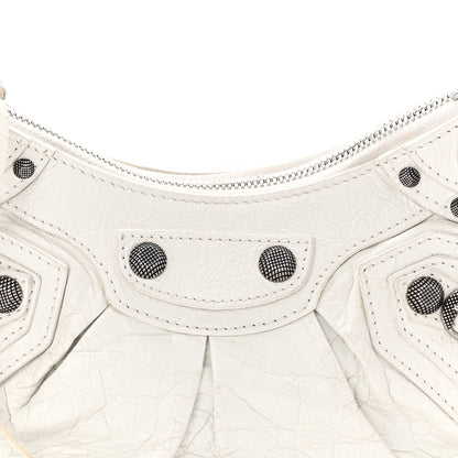 Agneau Arena Le Cagole Shoulder Bag XS Optic White