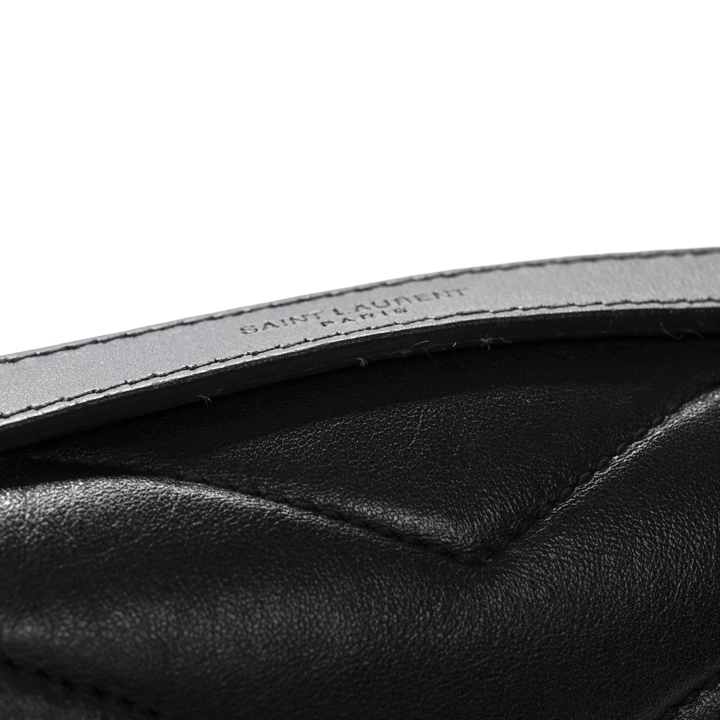 Calfskin Y Quilted Monogram Medium Loulou Chain Satchel Black