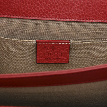 Dollar Calfskin Small Interlocking G Shoulder Bag Red