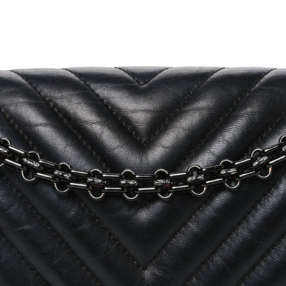 Sheepskin Chevron Quilted 2.55 Reissue 225 Double Flap So Black