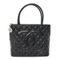 Caviar Quilted Medallion Tote Black