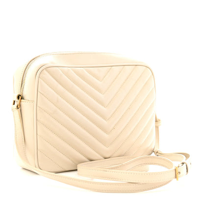 Calfskin Matelasse Monogram Lou Camera Bag Crema Soft