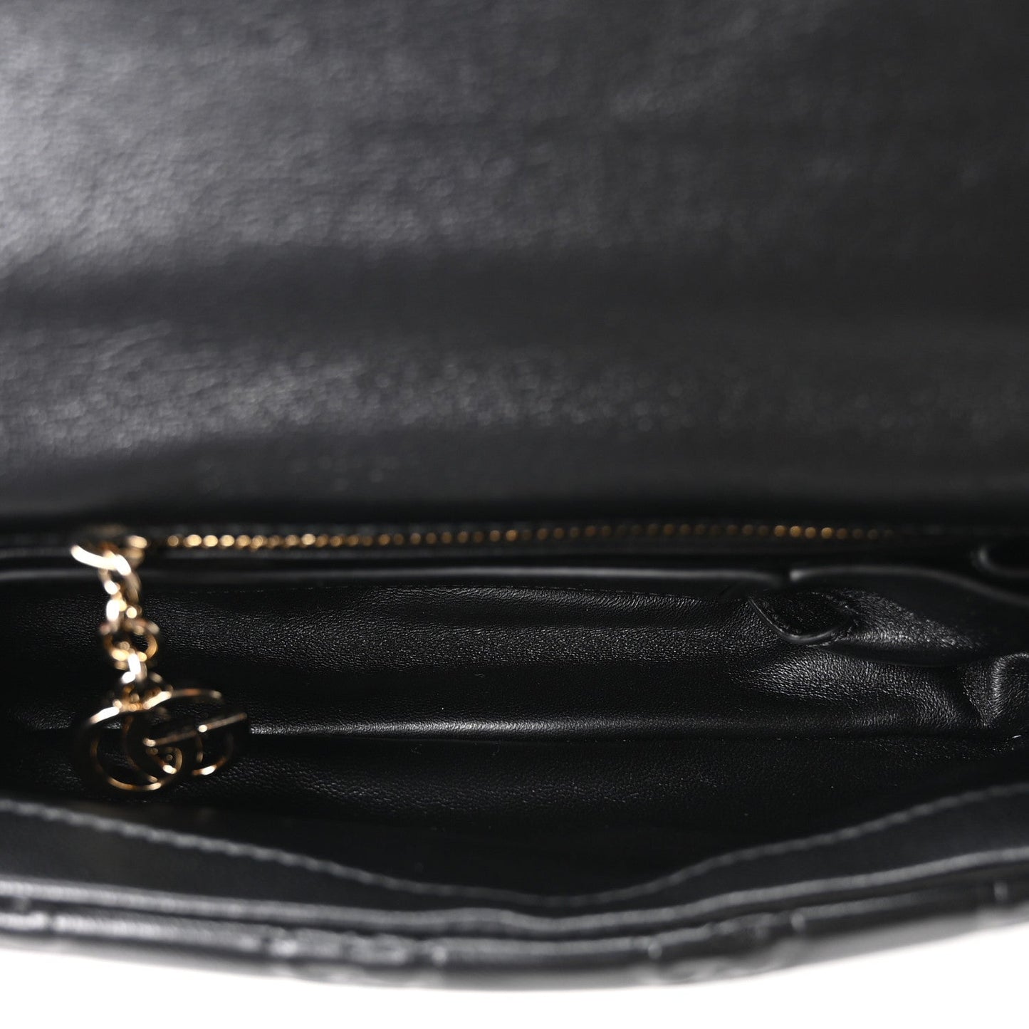 Lambskin Embossed Mini GG Milano Top Handle Shoulder Bag Black