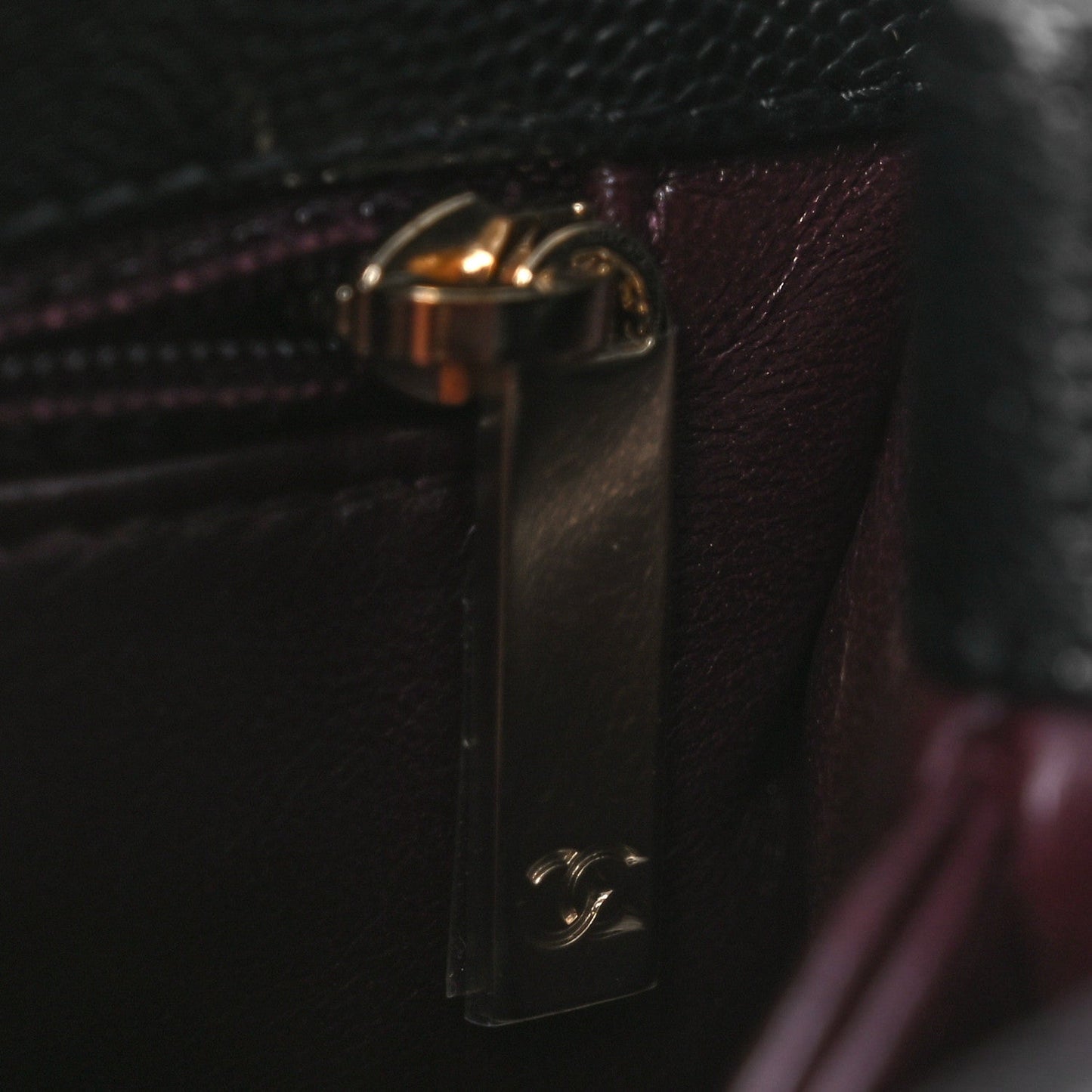 Caviar Quilted Mini Coco Handle Flap Black