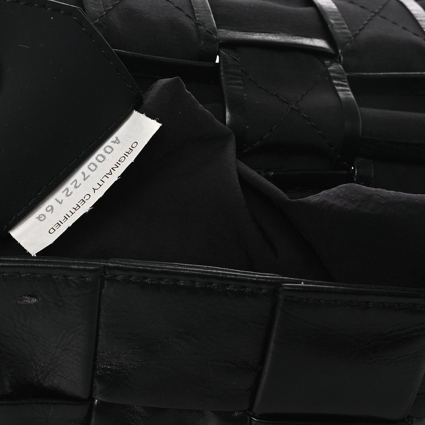 Paper Calfskin Maxi Intrecciato Small Cassette Crossbody Bag Black