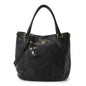 Vitello Daino Shopping Tote Black