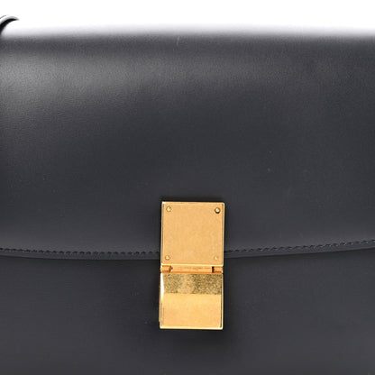 Box Calfskin Medium Classic Box Flap Bag Navy
