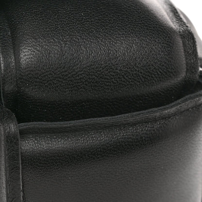 Paper Calfskin Maxi Intreccio Padded Cassette Crossbody Bag Black