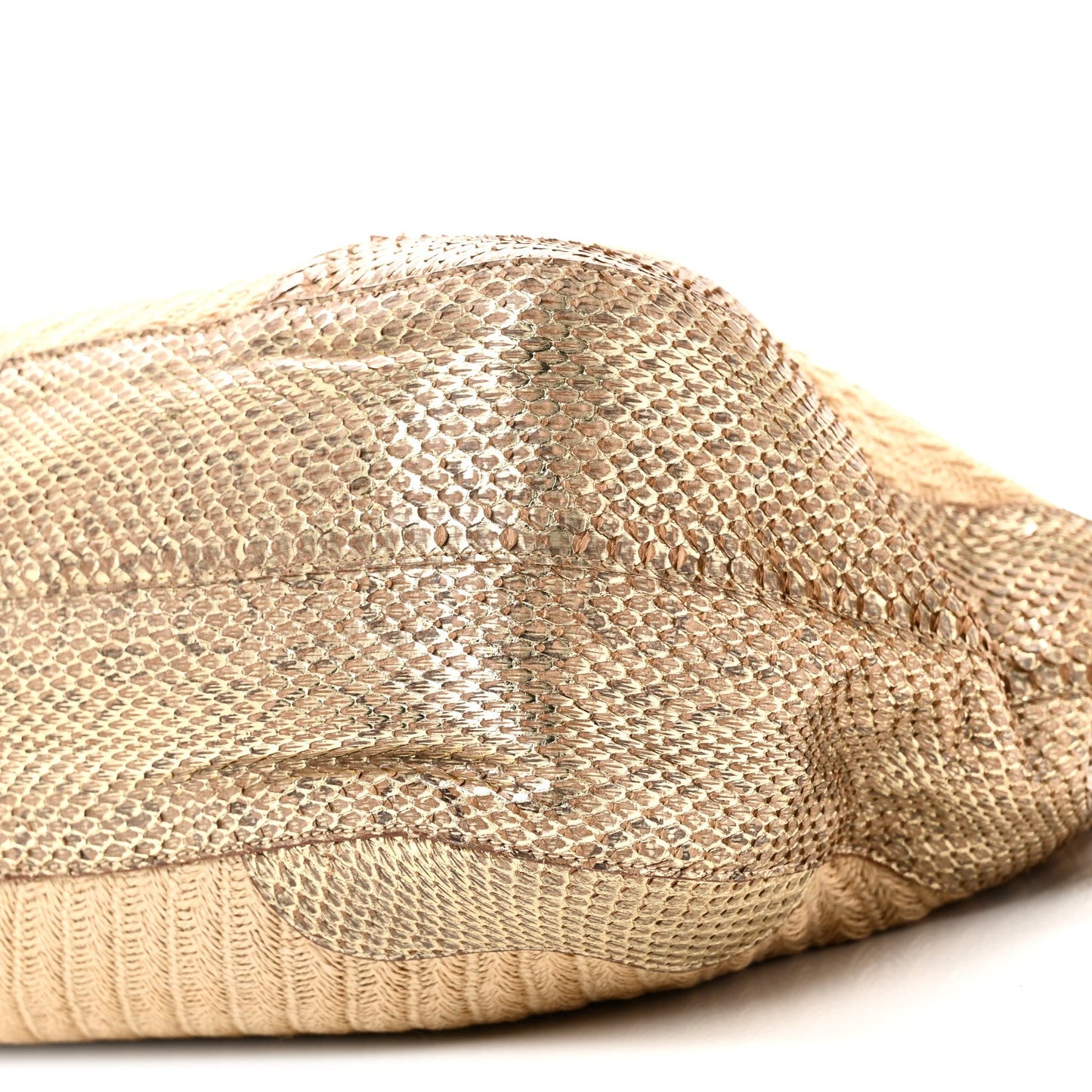 Jute Snakeskin Tote Oro