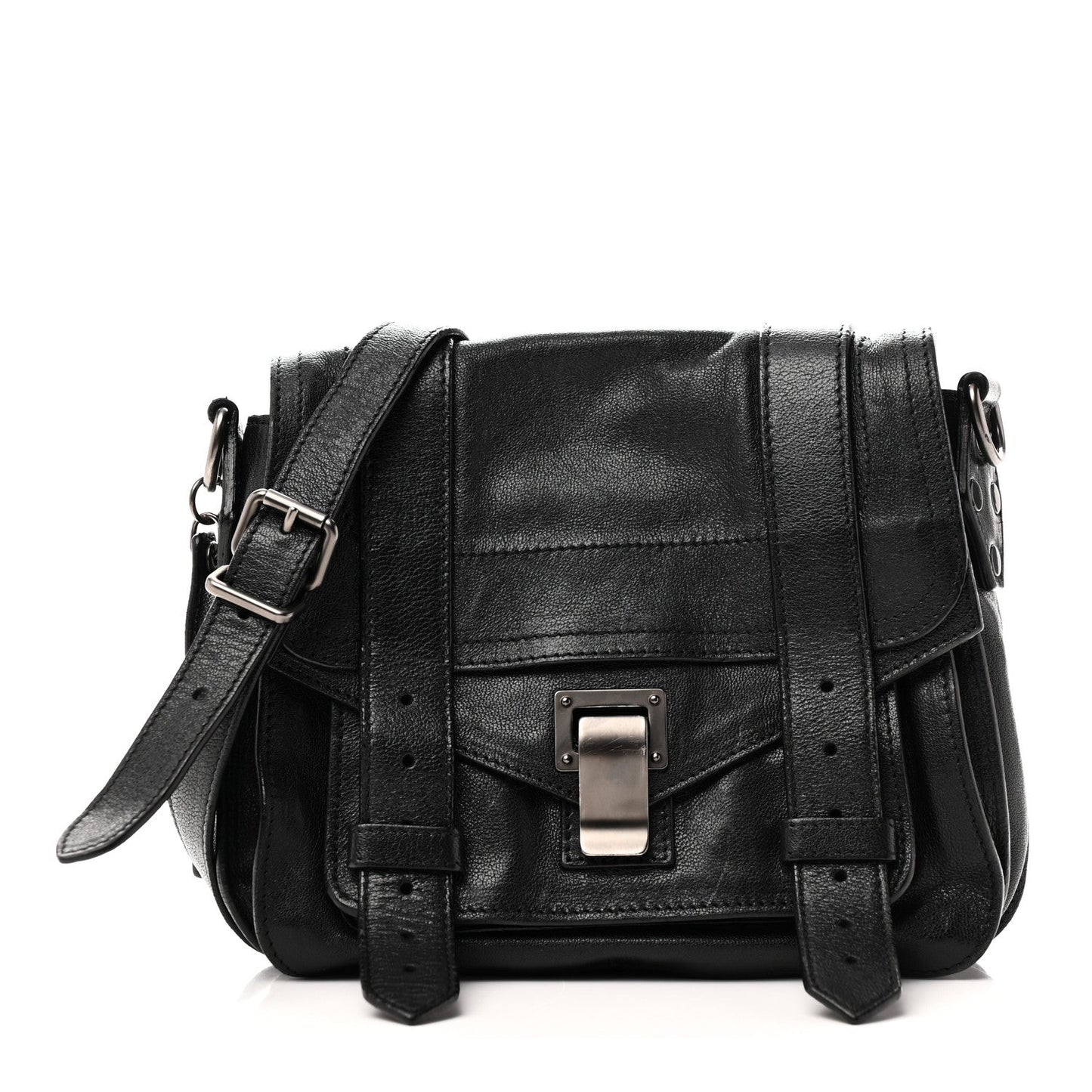 Lambskin PS1 Pouch Messenger Black