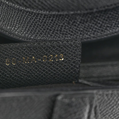 Grained Calfskin Saddle Bag With Strap Black