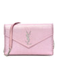 Metallic Calfskin Monogram Envelope Chain Wallet New Azalea