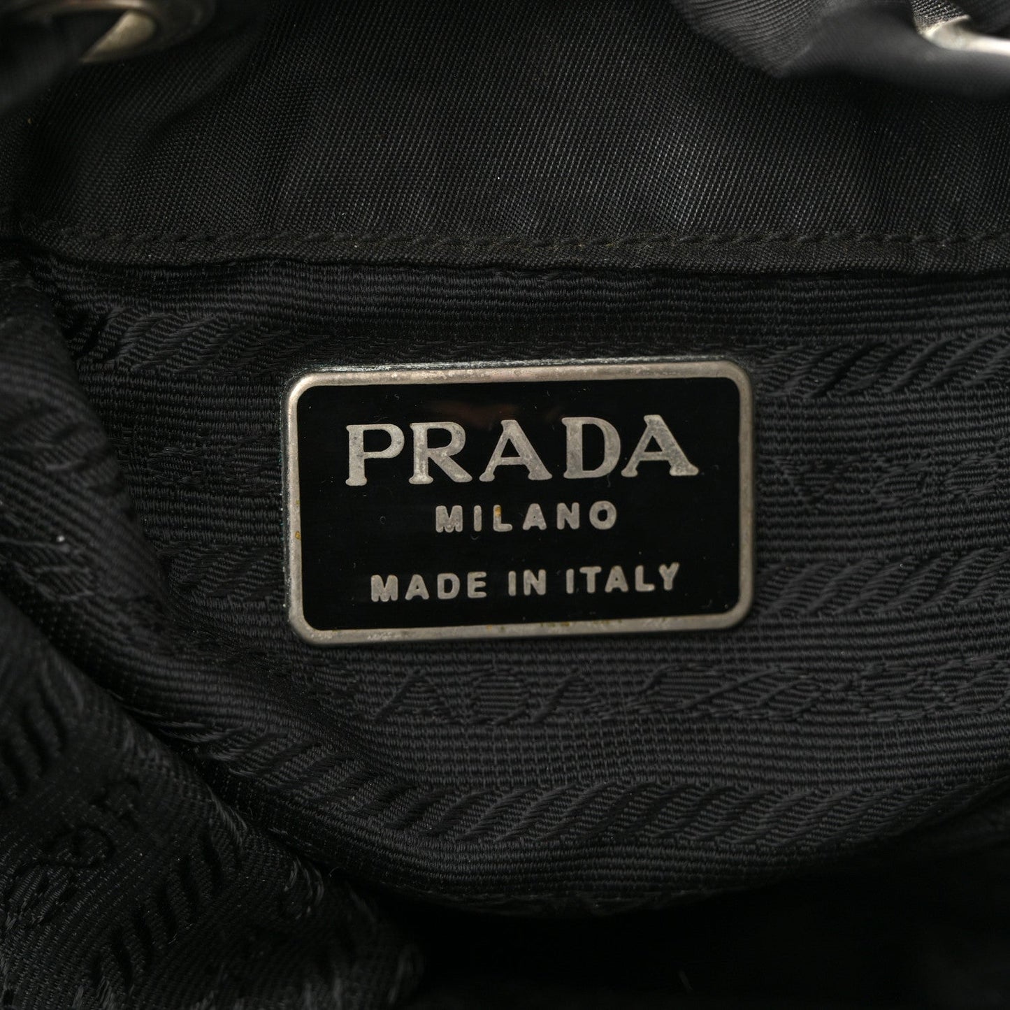 Nylon Vela Mini Cinch Backpack Black