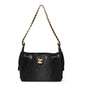 Washed Denim Quilted Mini Chanel 25 Handbag Black
