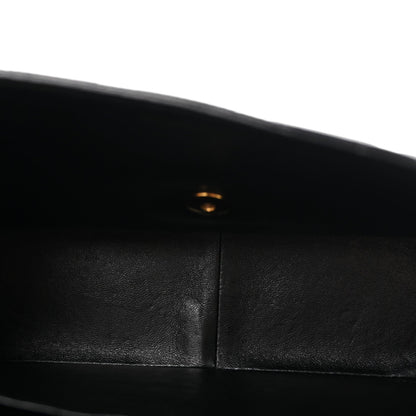 Lambskin Quilted XL Jumbo Single Flap Black