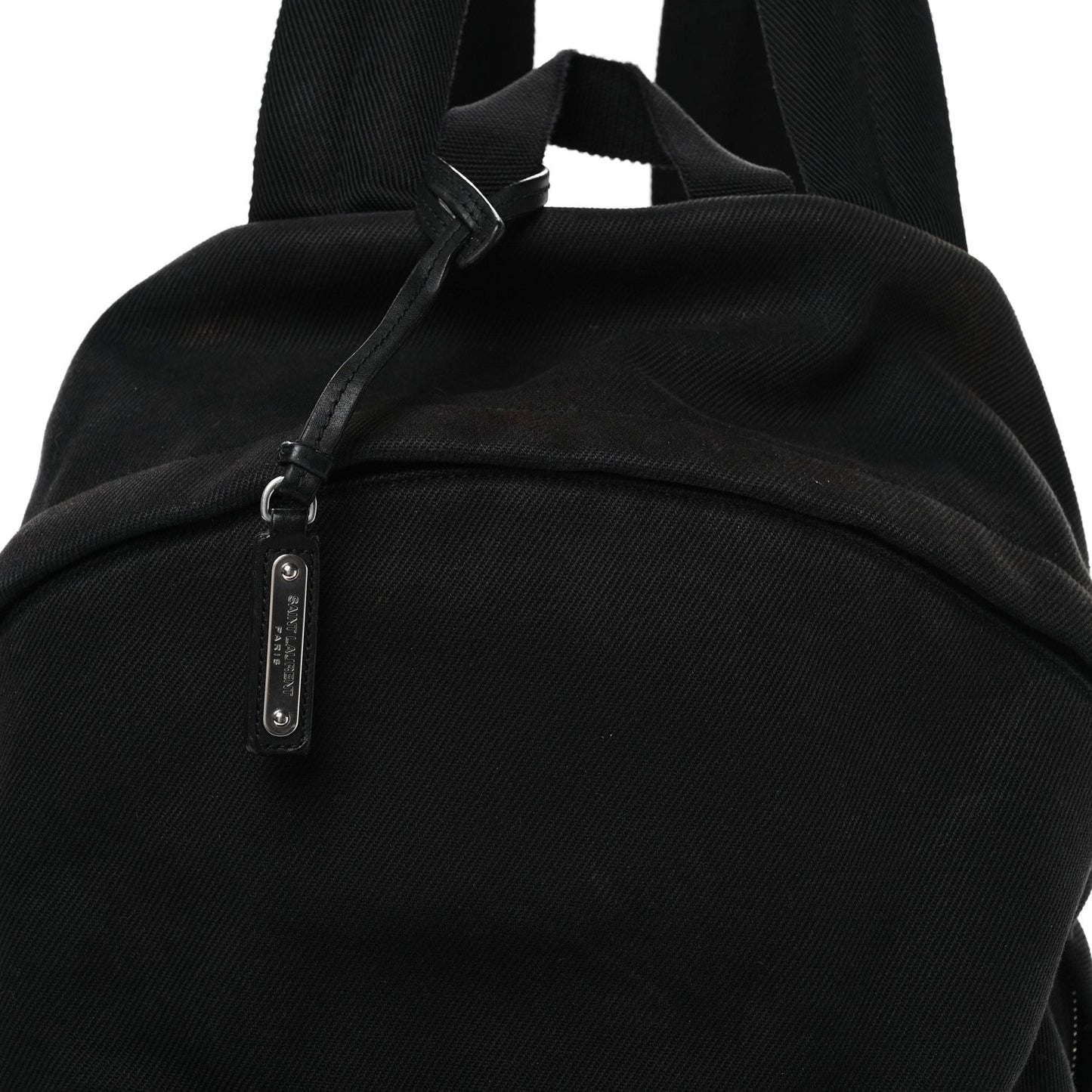 Canvas Signature Embroidered City Backpack Black