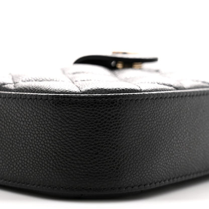 Caviar Quilted Chain Camera Bag Black