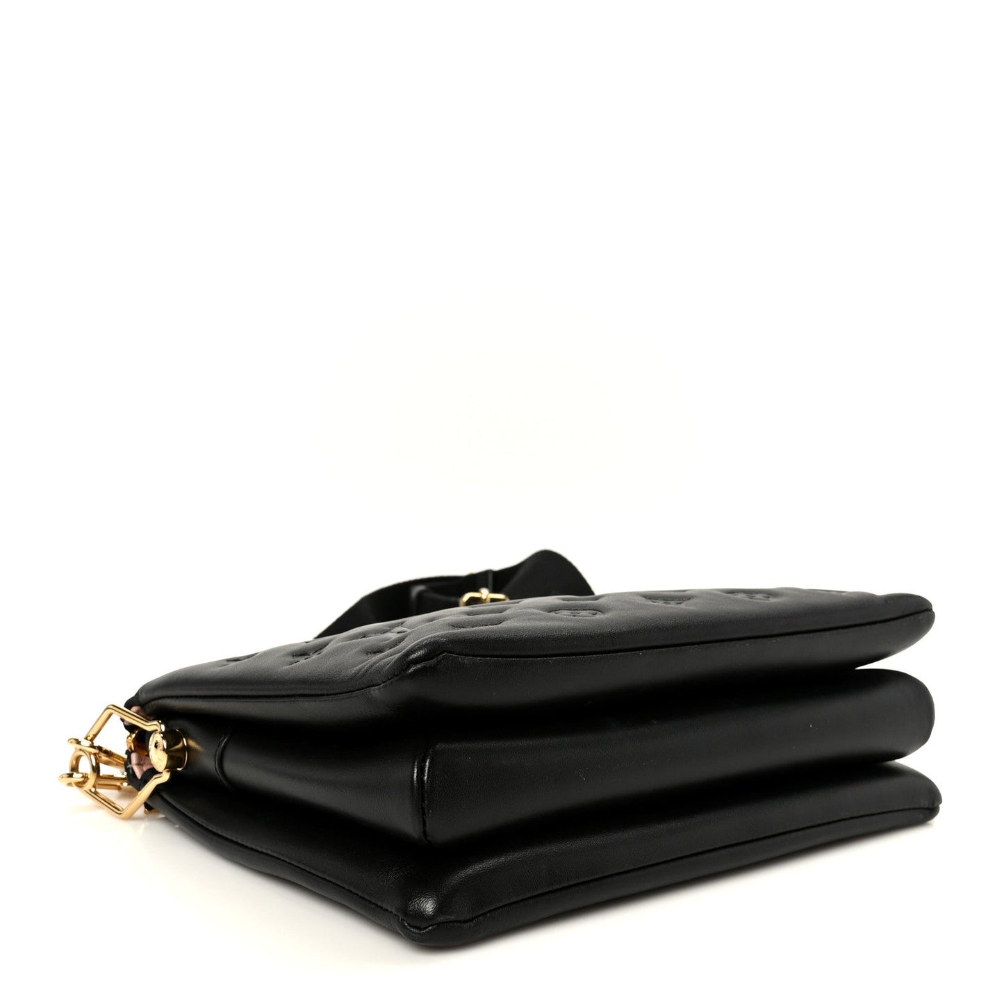 Lambskin Embossed Monogram Coussin PM Black