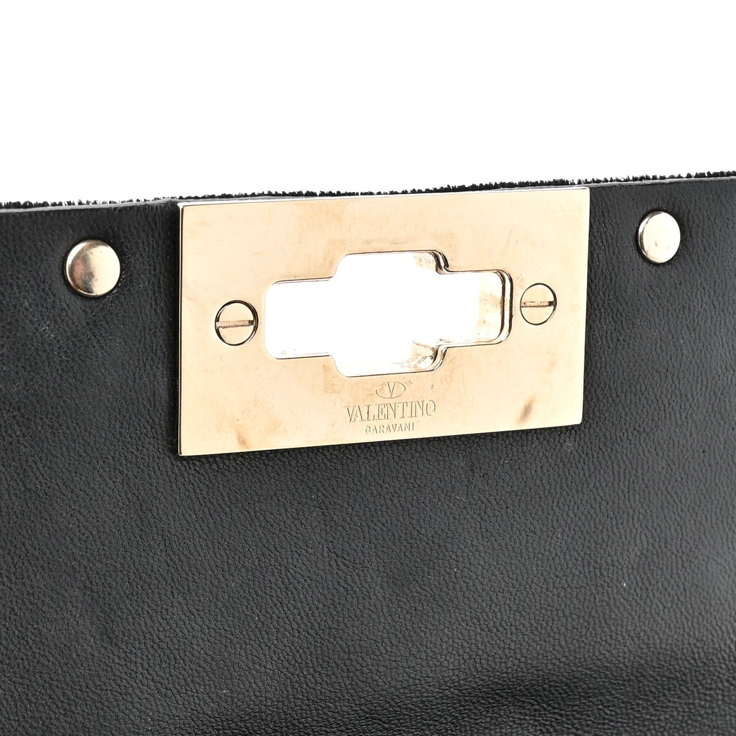 Velvet Small Rockstud Spike Shoulder Bag Black