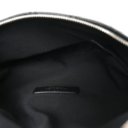 Calfskin Quilted Waist Belt Bag Black