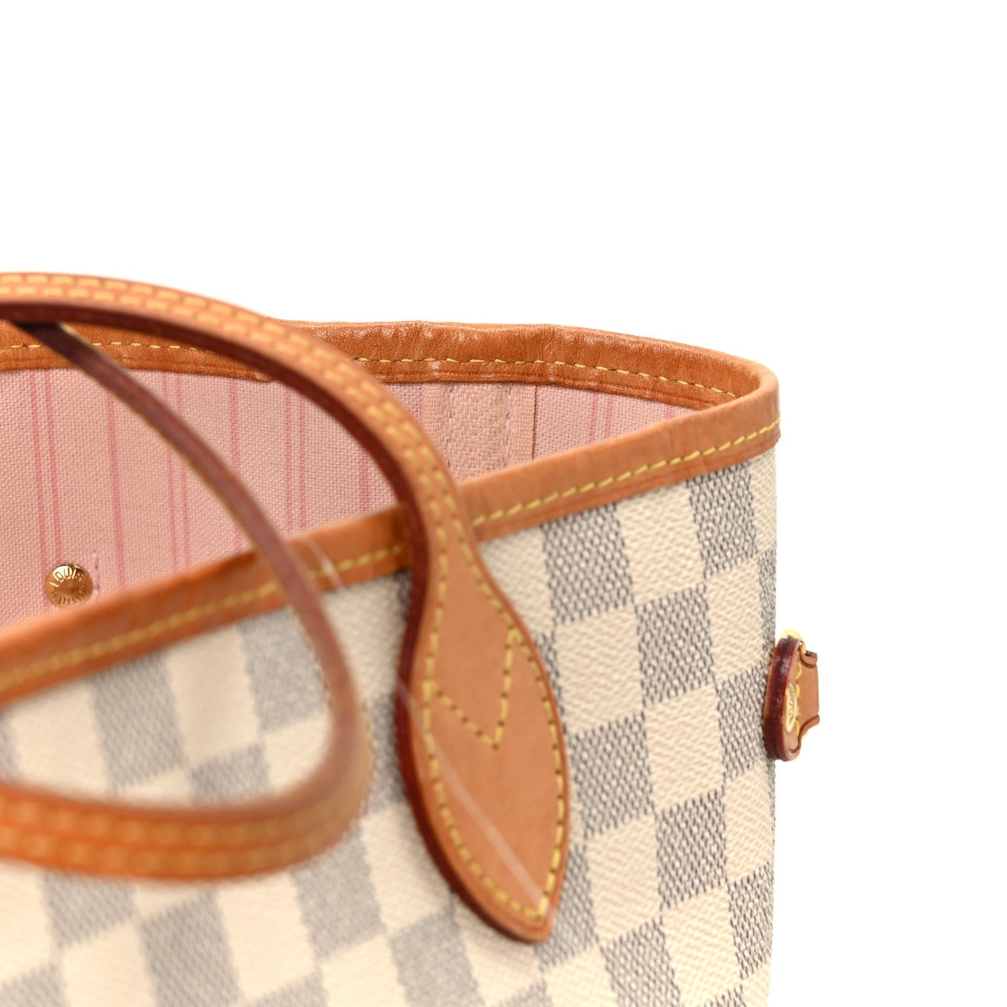 Damier Azur Neo Neverfull MM Rose Ballerine