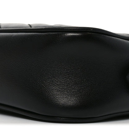 Calfskin Matelasse Mini GG Marmont Chain Shoulder Bag Black