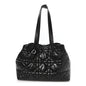 Crinkled Calfskin Macrocannage Large Toujours Black