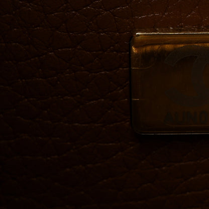 Grained Calfskin Stitched Urban Essentials Small Shopping Bag Camel