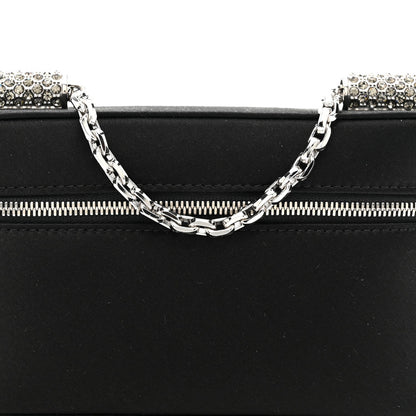 Satin Crystal Pave Medium Sicily Tubes Black