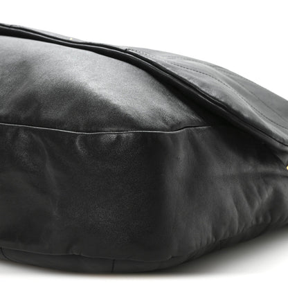 Lambskin Matelasse Monogram Large Jamie 4.3 Black