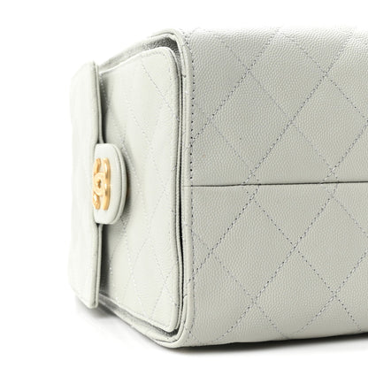Caviar Quilted Small Chanel 25 Handbag Light Green