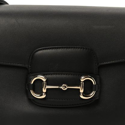 Arabella Calfskin Horsebit 1955 Soft Small Shoulder Bag Black