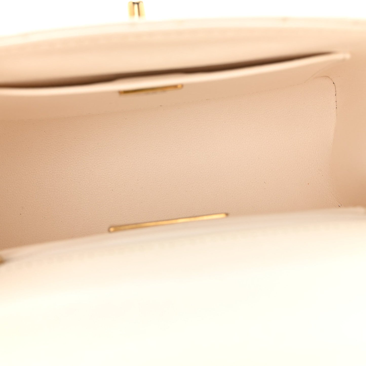 Lambskin Handle Crush Top Handle Flap Bag White