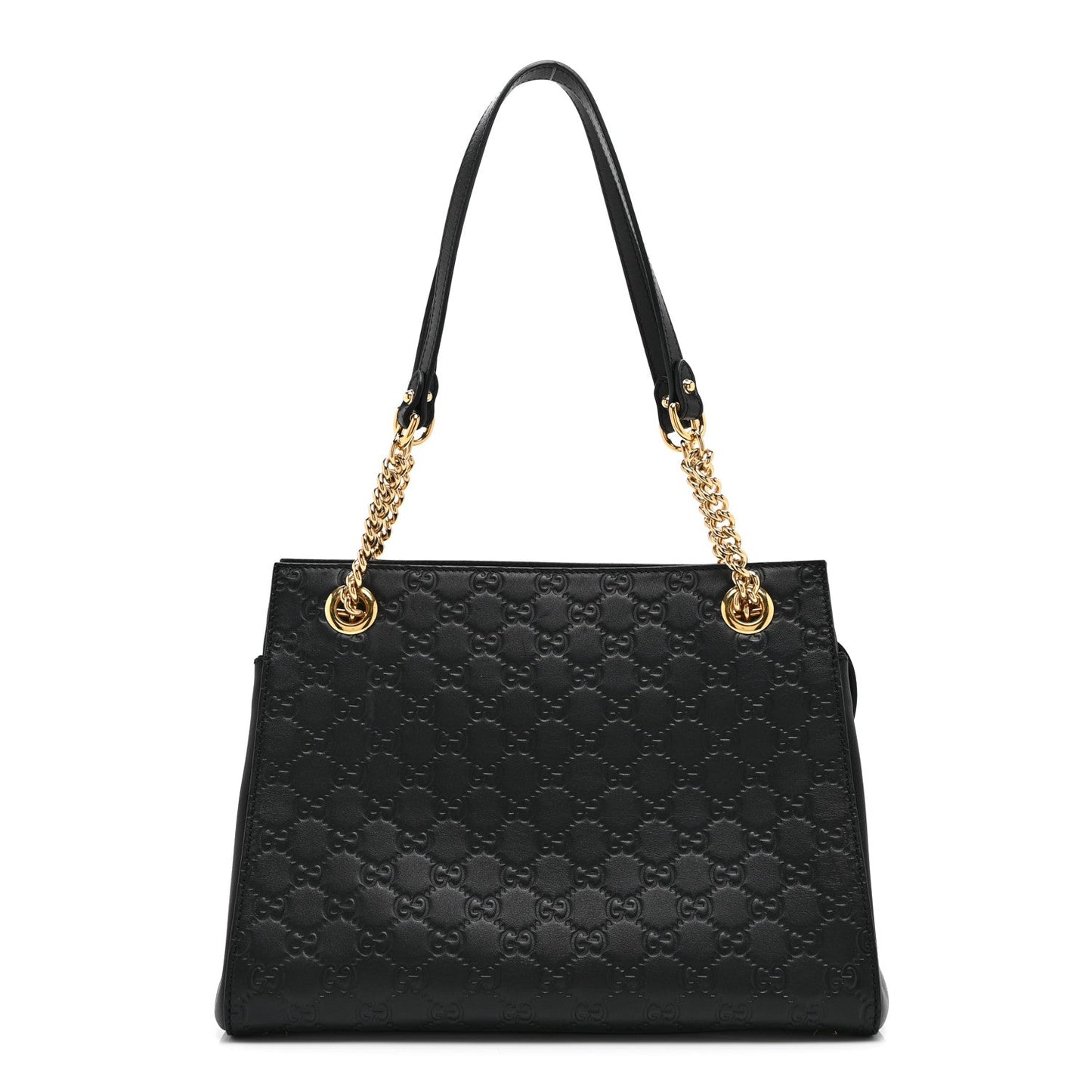 Guccissima Signature Medium Shoulder Tote Bag Black