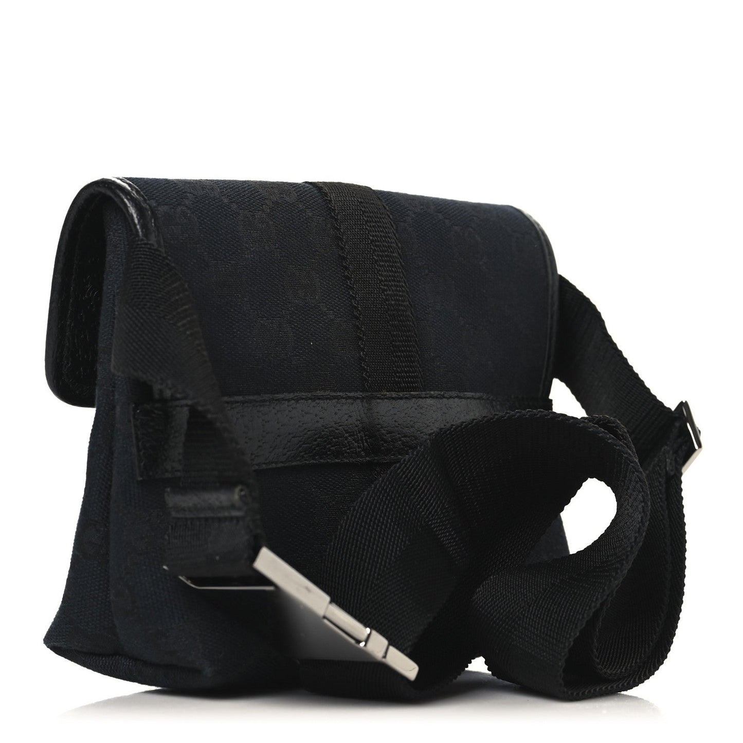 GG Monogram Web Buckle Belt Bag Black