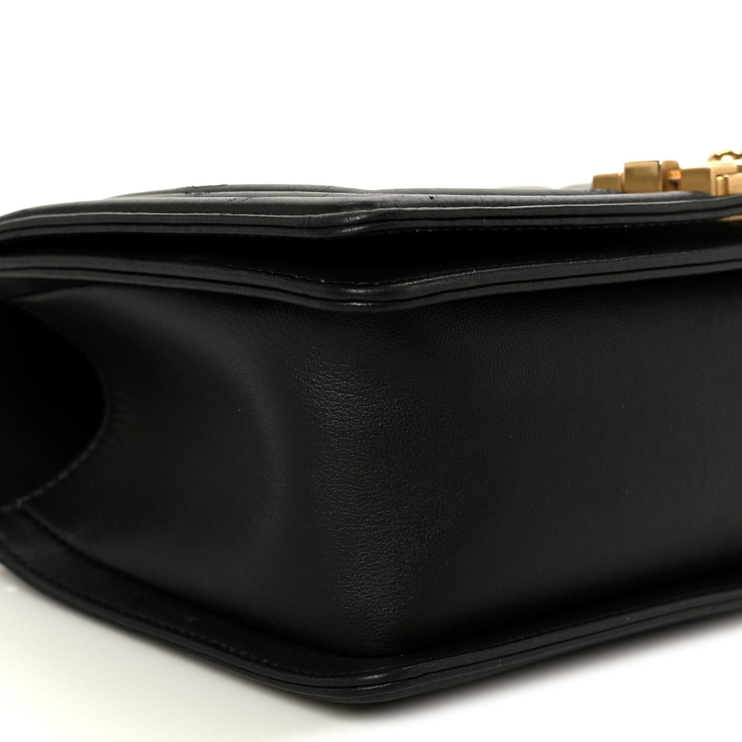 Calfskin Quilted Medium Boy Flap Black