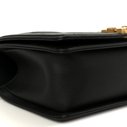 Calfskin Quilted Medium Boy Flap Black