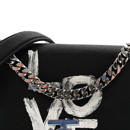 Canvas Printed Small Love Lola Bag Black