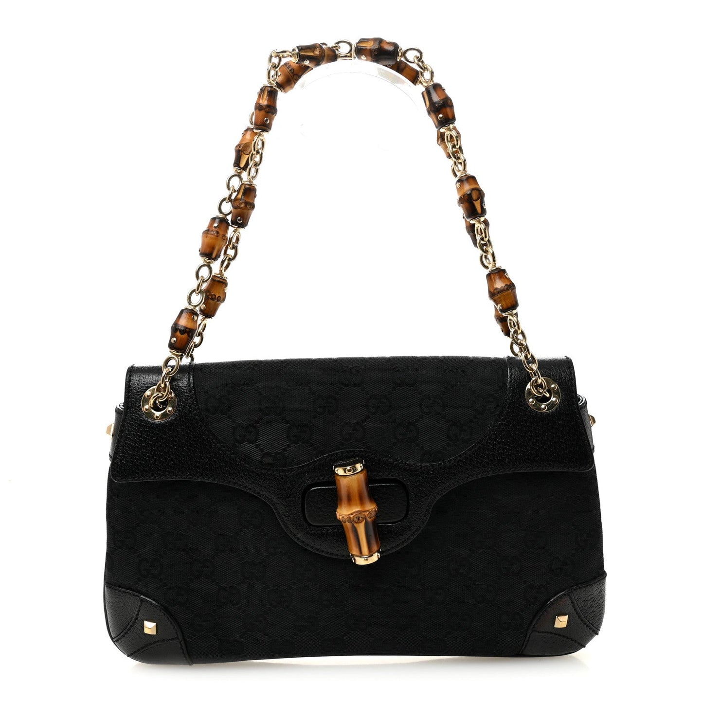 Monogram Bamboo Chain Bag Black