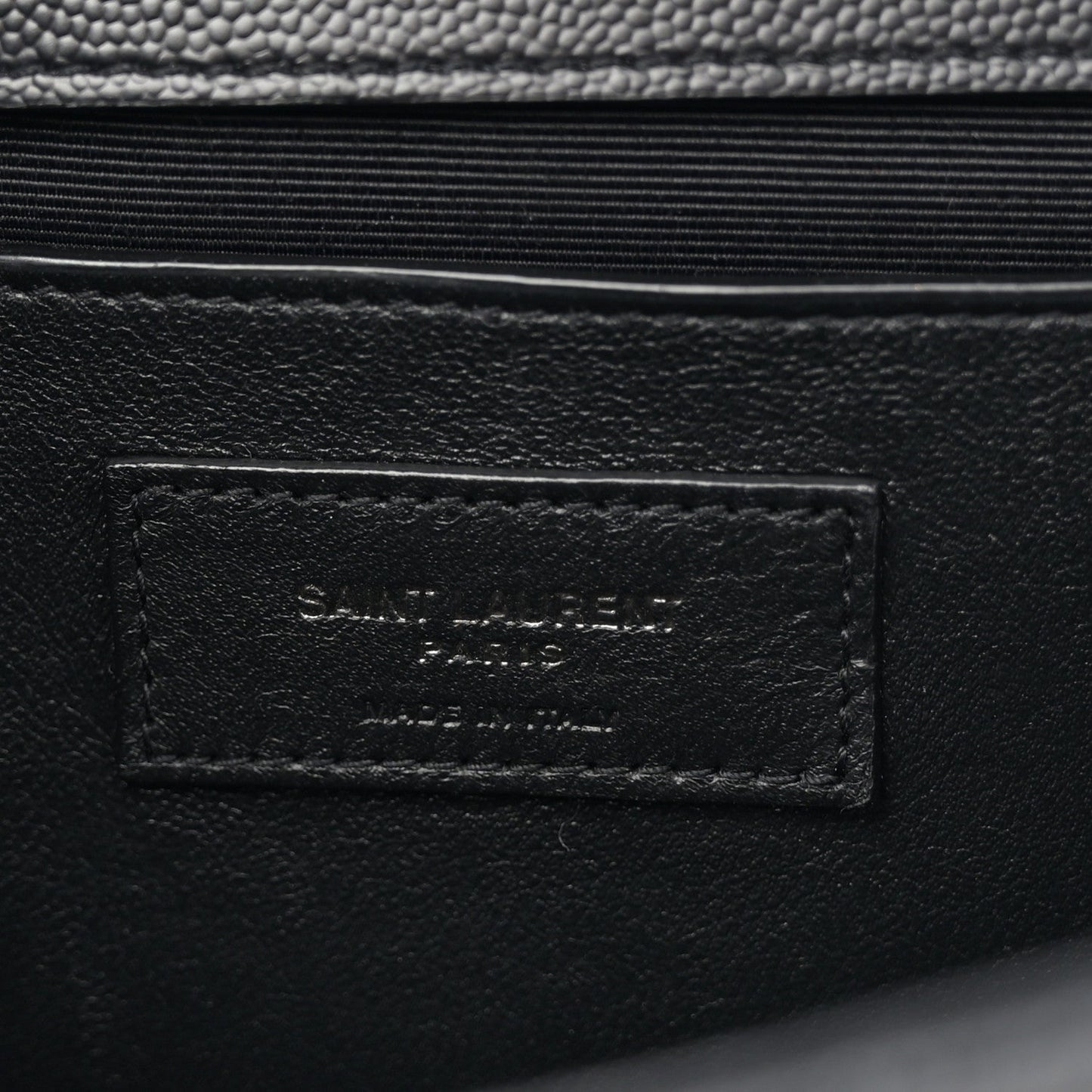 Grain De Poudre Textured Mixed Matelasse Triquilt Medium Monogram Monochrome Satchel Black