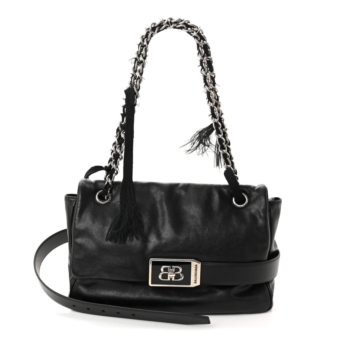 Calfskin Medium Modu Shoulder Bag Black