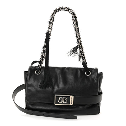 Calfskin Medium Modu Shoulder Bag Black